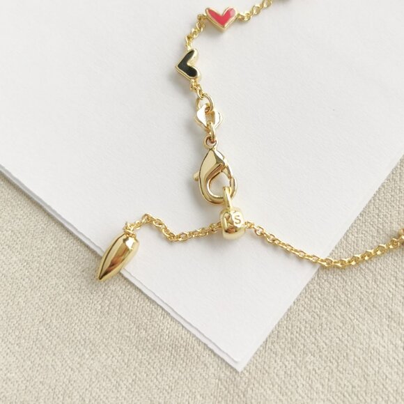 Kendra Scott Haven Heart Multi Color Chain Bracelet Gold - Picture 3 of 3